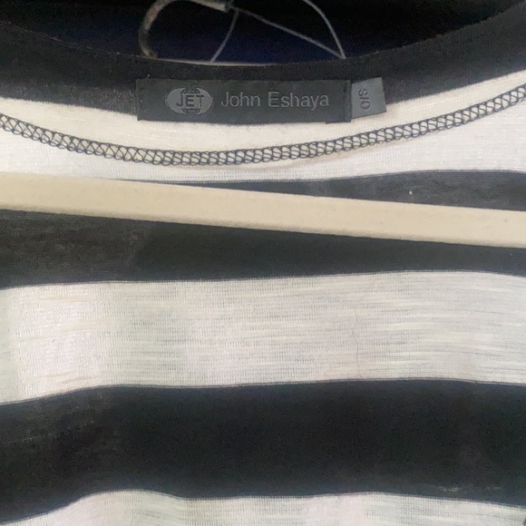 Black & Gray Stripe Long Sleeve Blouse Button Down - Picture 2 of 3